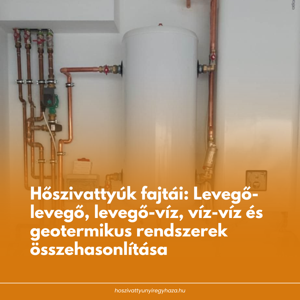 Hőszivattyúk fajtái: Levegő-levegő, levegő-víz, víz-víz és geotermikus rendszerek összehasonlítása